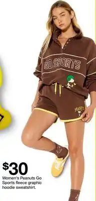 Target Women's Peanuts Go Sports fleece graphic hoodie sweatshirt offer