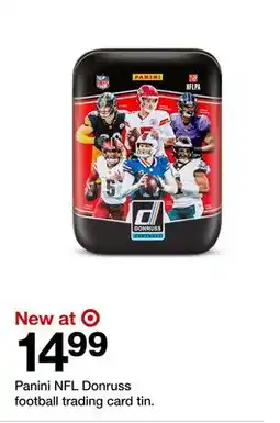Target Panini NFL Donruss football trading card tin offer