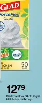 Target Glad ForceFlex 50-ct. 13-gal. tall kitchen trash bags offer
