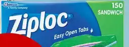 Target Ziploc 150-ct sandwich bags offer