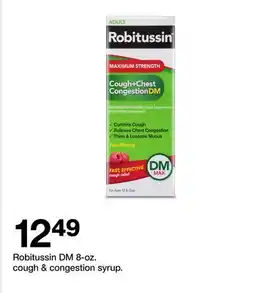 Target Robitussin DM 8-oz. cough congestion syrup offer