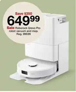 Target Roborock Qrevo Pro robot vacuum and mop offer