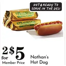 Pavilions Nathan's Hot Dog offer