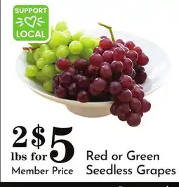 Pavilions Red or Green Seedless Grapes offer