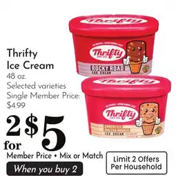Pavilions Thrifty Ice Cream offer