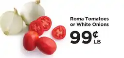 Food 4 Less Roma Tomatoes or White Onions offer