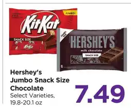 Food 4 Less Hershey's Jumbo Snack Size Chocolate offer
