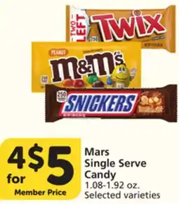 Albertsons Mars Single Serve Candy offer