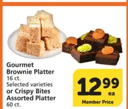 Albertsons Gourmet Brownie Platter 16 ct. Selected varieties or Crispy Bites Assorted Platter 60 ct offer
