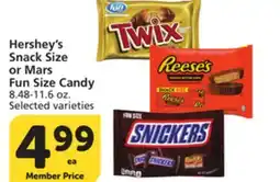 Albertsons Hershey's Snack Size or Mars Fun Size Candy offer