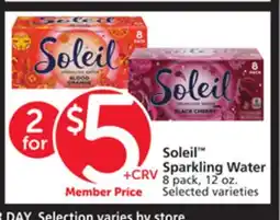 Albertsons Soleil Sparkling Water offer