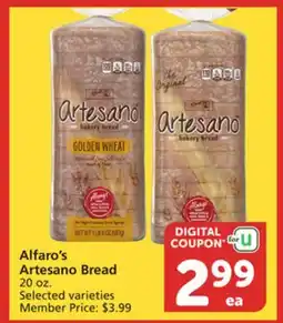Albertsons Alfaro's Artesano Bread offer