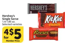 Albertsons Hershey's Single Serve offer