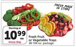 Albertsons Fresh Fruit or Vegetable Trays offer