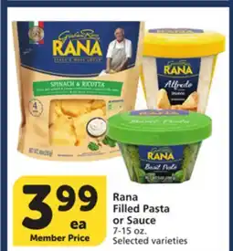 Albertsons Rana Filled Pasta or Sauce offer