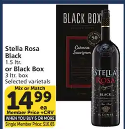 Albertsons Stella Rosa Black 1.5 ltr. or Black Box 3 ltr. box offer