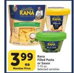 Vons Rana Filled Pasta or Sauce offer