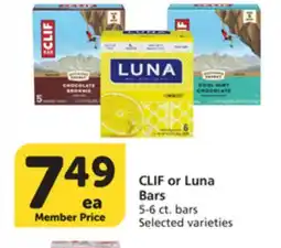 Albertsons CLIF or Luna Bars offer