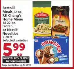 Albertsons Bertolli Meals 22 oz. P. F. Chang's Home Menu 18-22 oz. Frozen or Nestlé Novelties 7-20 ct offer