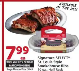 Vons Signature SELECT St. Louis Style Smokehouse Ribs offer