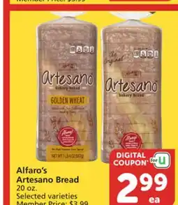 Vons Alfaro's Artesano Bread offer