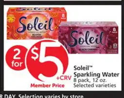 Vons Soleil Sparkling Water offer