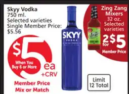 Vons Skyy Vodka offer