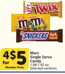 Vons Mars Single Serve Candy offer