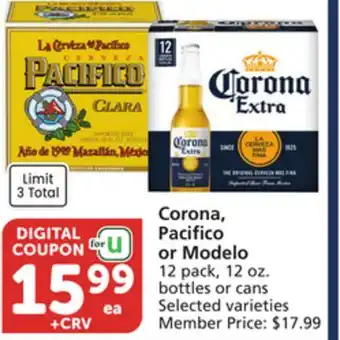 Vons Corona, Pacifico or Modelo offer