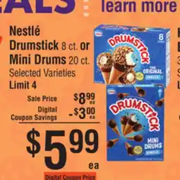 Smart & Final Nestlé Drumstick or Mini Drums offer