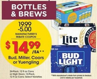 Kroger Bud,Miller,Coors Or Yuengling offer