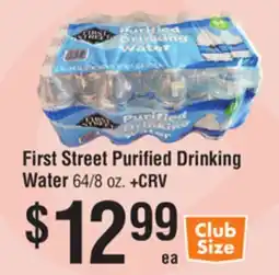 Smart & Final First Street Purified Drinking Water offer