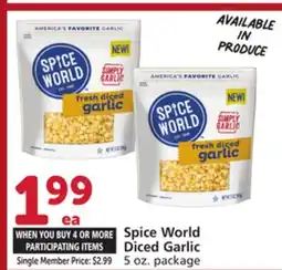 Vons Spice World Diced Garlic offer