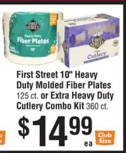 Smart & Final First Street 10 Heavy Duty Molded Fiber Plates or Extra Heavy Duty Cutlery Combo Kit offer