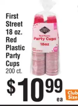 Smart & Final First Street Red Plastic Party Cups offer