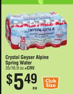 Smart & Final Crystal Geyser Alpine Spring Water offer