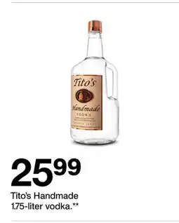 Target Tito's Handmade 1.75-liter vodka offer