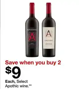 Target Select Apothic wine offer