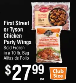 Smart & Final First Street or Tyson Chicken Party Wings offer