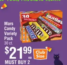 Smart & Final Mars Candy Variety Pack offer