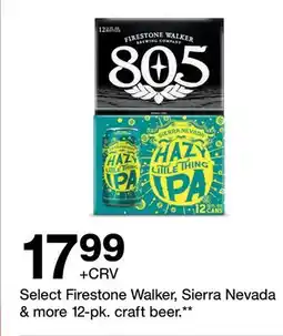 Target Select Firestone Walker, Sierra Nevada & more 12-pk. craft beer offer