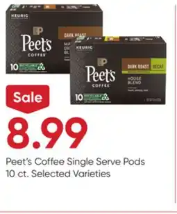 Stater Bros Peet's Coffee Single Serve Pods offer