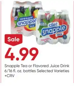 Stater Bros Snapple Tea or Flavored Juice Drink offer