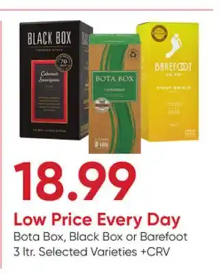 Stater Bros Bota Box, Black Box or Barefoot offer