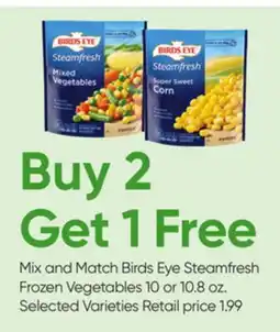 Stater Bros Birds Eye Steamfresh Frozen Vegetables offer