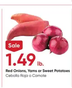 Stater Bros Red Onions, Yams or Sweet Potatoes offer