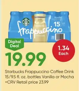 Stater Bros Starbucks Frappuccino Coffee Drink offer