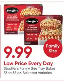 Stater Bros Stouffer's Family Size Tray Bakes offer