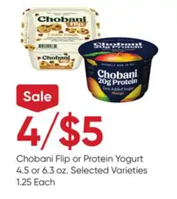 Stater Bros Chobani Flip or Protein Yogurt offer