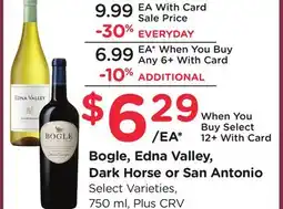 Ralphs Bogle, Edna Valley, Dark Horse or San Antonio offer